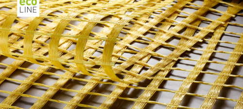 Protección sostenible con Minegrid eco: PET 100% reciclado para minería Geomalla de PET reciclado Minegrid eco con codificación de color amarillo