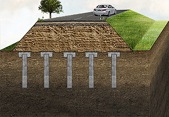 Fortalecimiento vertical innovador en la construcción de presas Innovación en la construcción de presas: refuerzo por encima de los apoyos verticales