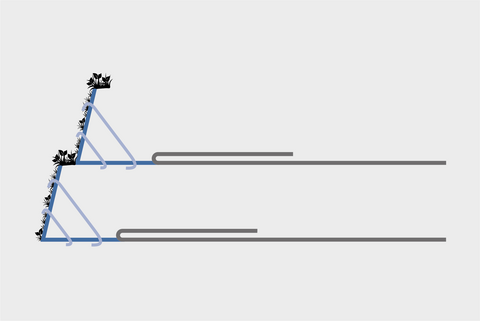 Encofrado integrado protegido contra la corrosión para mayor estabilidad y durabilidad - Huesker Fortrac Nature Encofrado integrado de acero galvanizado protegido contra la corrosión - Huesker Fortrac Nature